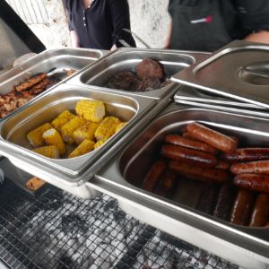 Barbecue food at Bloc company event